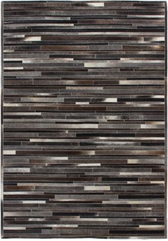 Tapis Cuir Marron Gris - Lavish 110