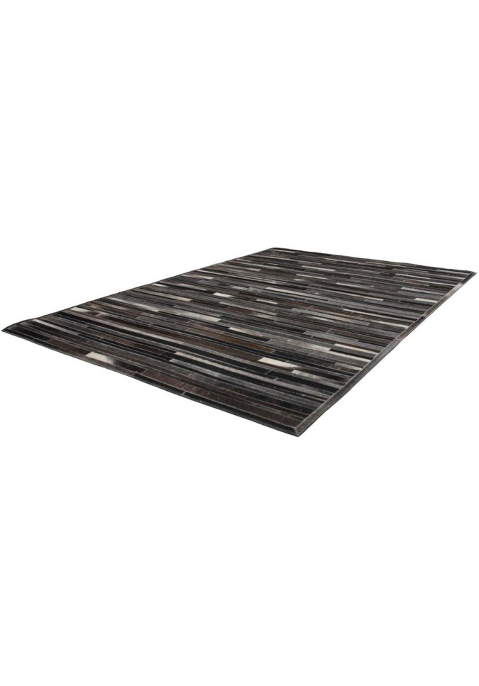 Tapis Cuir Marron Gris - Lavish 110