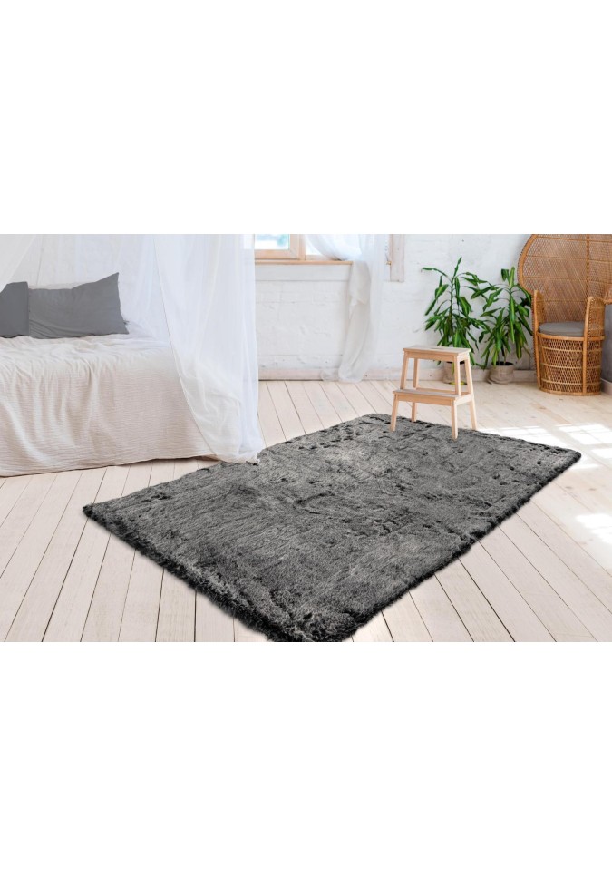 Tapis shaggy ultra doux gris anthracite - Tender 125