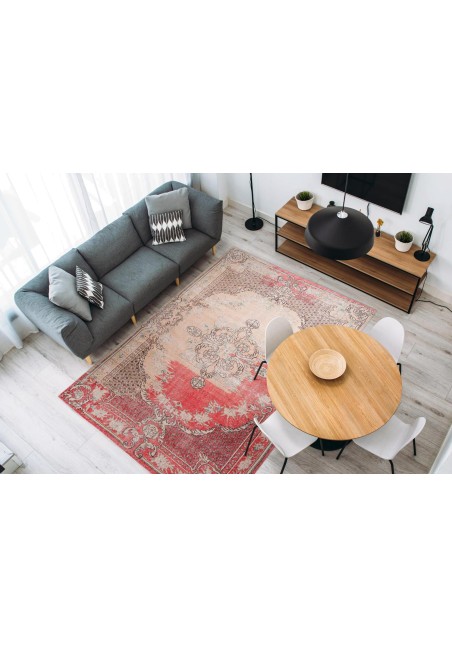 Tapis vintage 8405 Rouge-multicolore