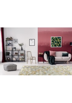 Tapis cuir - Lavish 210 Ivoire doré 2