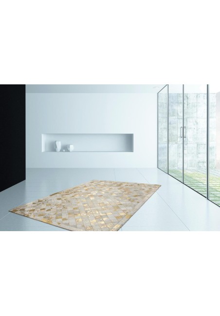 Tapis cuir - Lavish 210 Ivoire doré