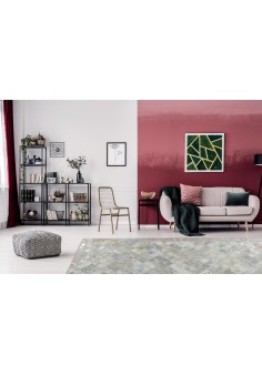 Tapis Cuir Gris / Argent - Lavish 210 2