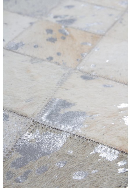 Tapis Cuir Gris / Argent - Lavish 210