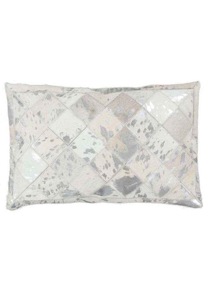 Lavish Coussin Cuir 210 Gris argenté