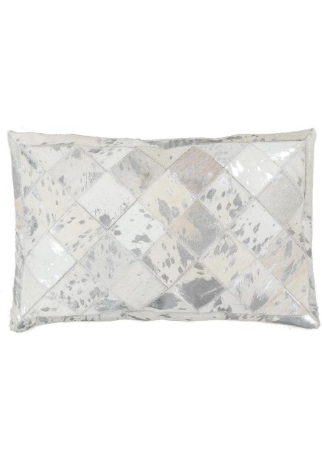 Lavish Coussin Cuir 210 Gris argenté