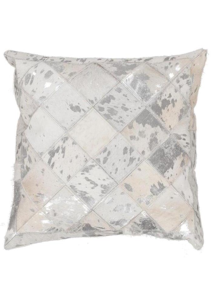 Lavish Coussin Cuir 210 Gris argenté