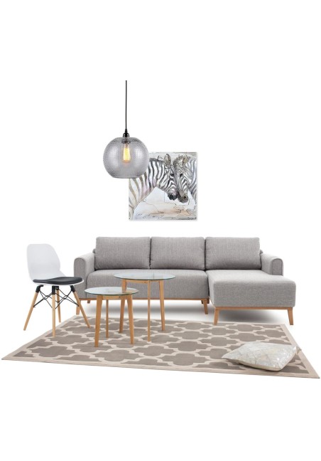 Lavish Coussin Cuir 210 Gris argenté