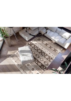 Tapis à poil plats vintage Taupe 2