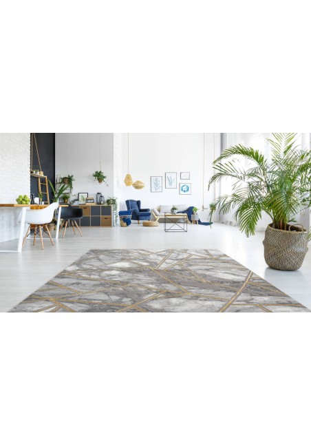 Tapis effet marbré - Gris - Marmaris 402