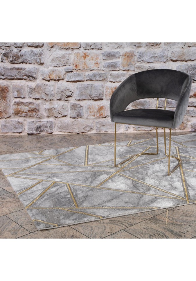 Tapis effet marbré - Gris - Marmaris 402