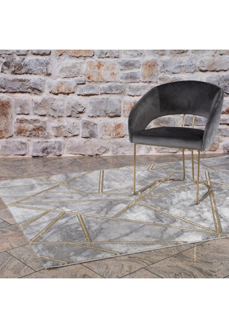 Tapis effet marbré - Gris - Marmaris 402