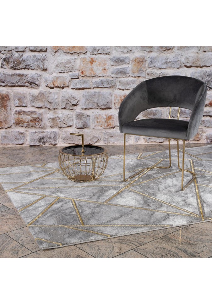 Tapis effet marbré - Gris - Marmaris 402