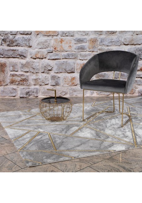 Tapis effet marbré - Gris - Marmaris 402