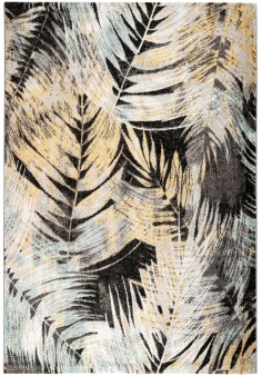 Funky 306 - Tapis Motif Feuilles Délavé | Style Unique & Moderne