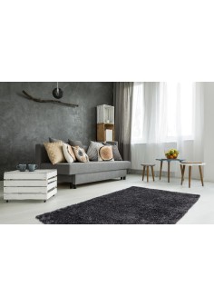 Tapis Longues Mèches Gris Anthracite 2