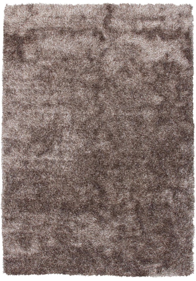 Tapis Longues Mèches Taupe - Tapis doux
