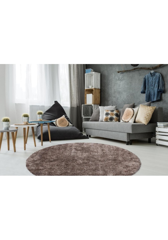 Tapis Longues Mèches Taupe - Tapis doux