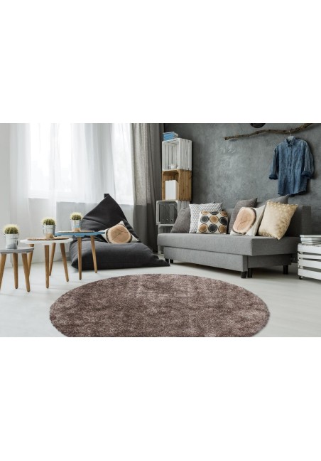 Tapis Longues Mèches Taupe - Tapis doux