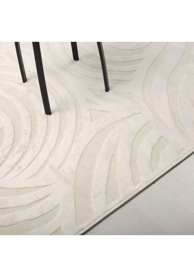 Tapis de salon avec formes arrondies Le Blanco  - TAPISHOP