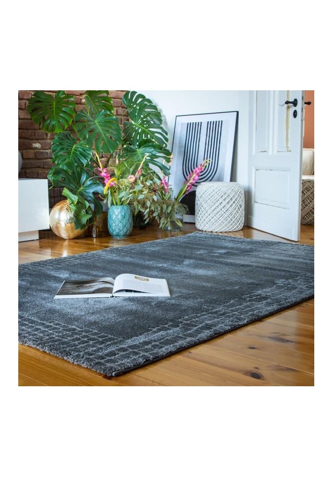 Tapis My Canyon 973 Effet 3D en Polypropylène et Polyester | Taupe et Crème