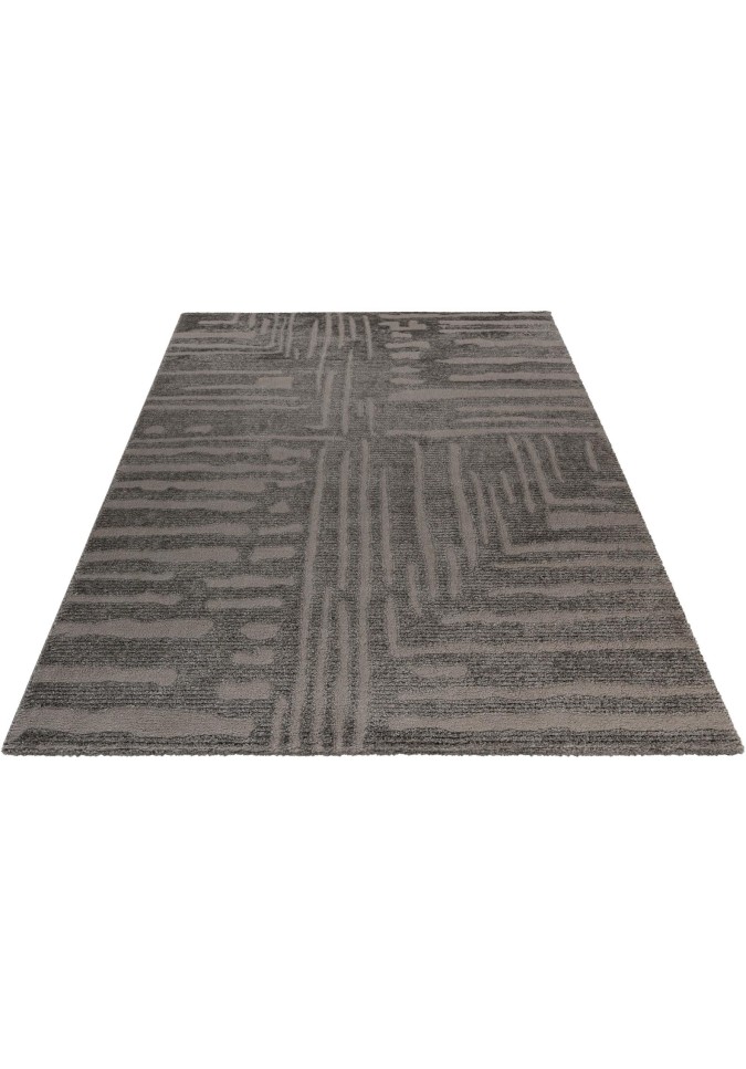 Tapis My Canyon 973 Effet 3D: Luxe & Confort | Taupe et Crème