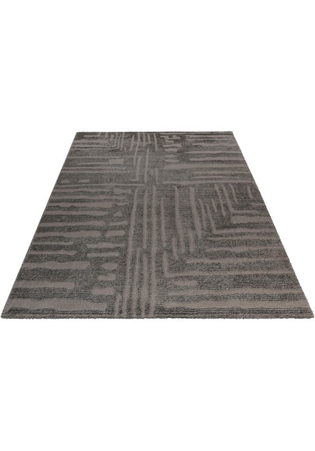 Tapis My Canyon 973 Effet 3D: Luxe & Confort | Taupe et Crème