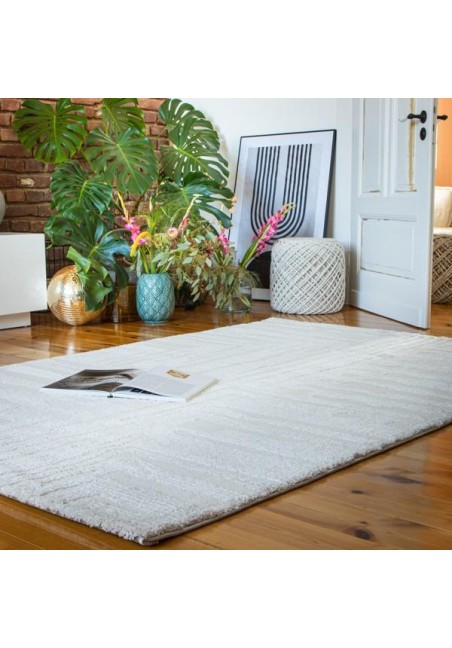 Tapis My Canyon 973 Effet 3D: Luxe & Confort | Taupe et Crème