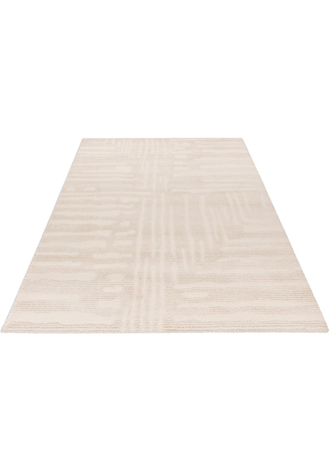Tapis My Canyon 973 Effet 3D: Luxe & Confort | Taupe et Crème