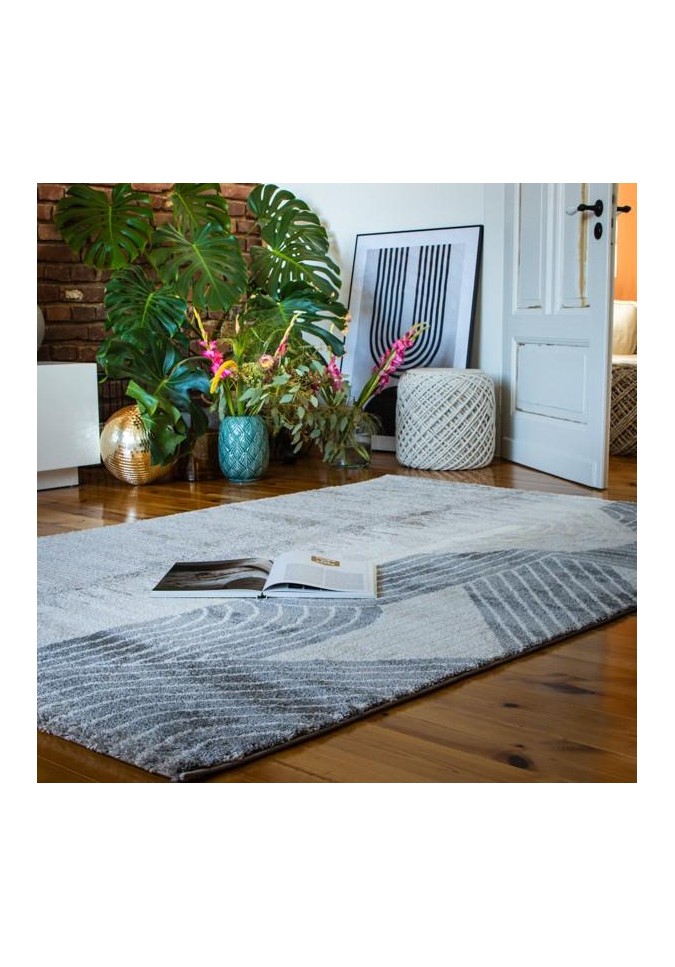 Tapis Géométrique Crème My Canyon 975 | Confort & Élégance