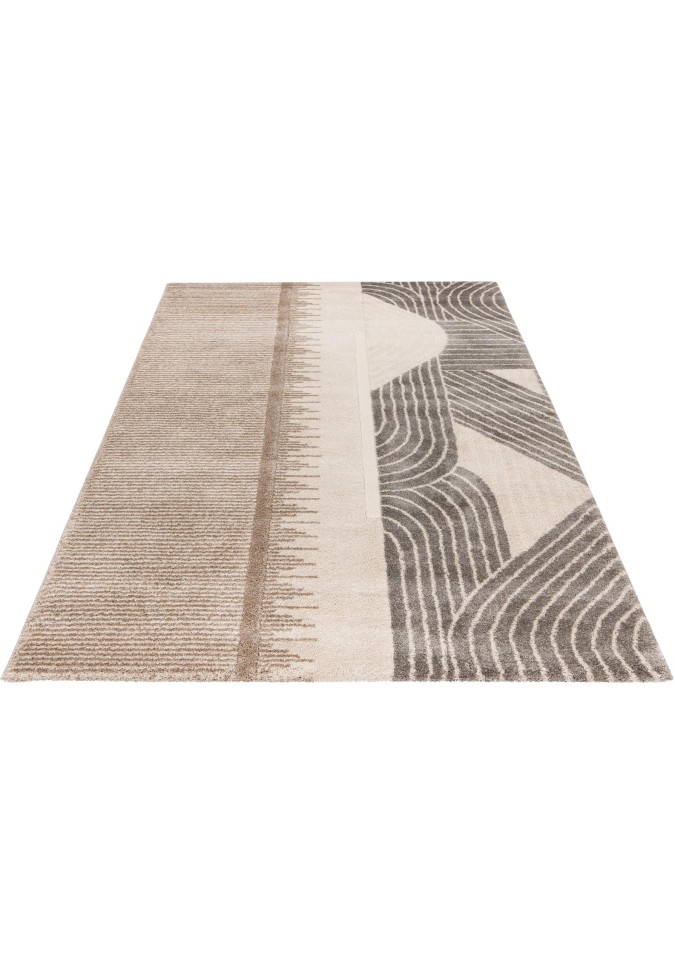 Tapis Géométrique Crème My Canyon 975 | Confort & Élégance