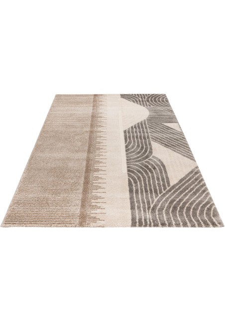 Tapis Géométrique Crème My Canyon 975 | Confort & Élégance