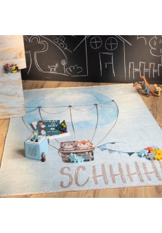 Tapis enfant tour en montgolfière - My Greta 2