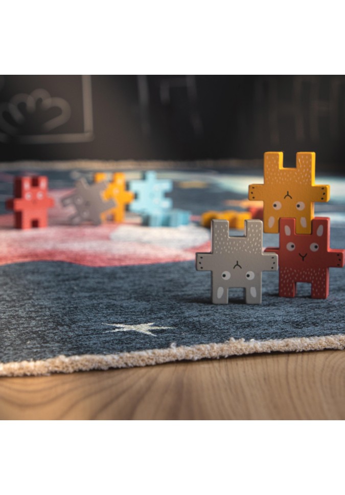 Tapis enfant les dinos dans l'espace - My Greta