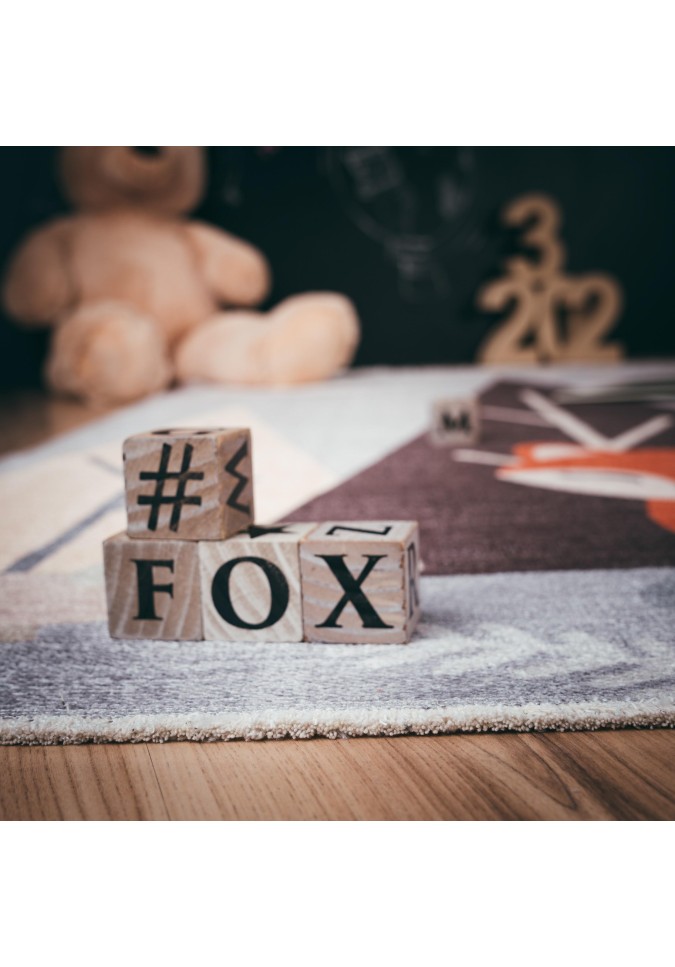 Tapis enfants renard  - Design Automnal