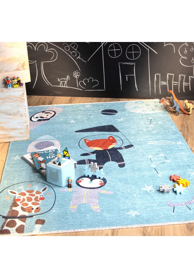 Tapis Renard Astronaute - Tapis pour Garçon | My Greta