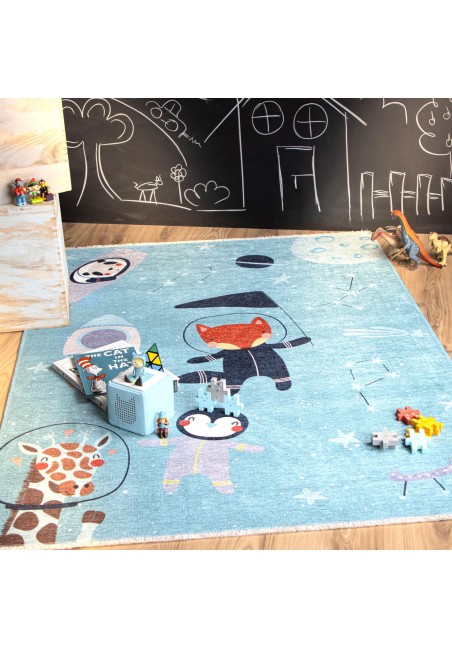 Tapis Renard Astronaute - Tapis pour Garçon | My Greta