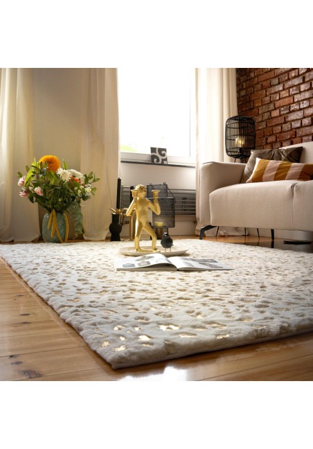 Tapis Ultra doux finition feuille d'or - My Safari