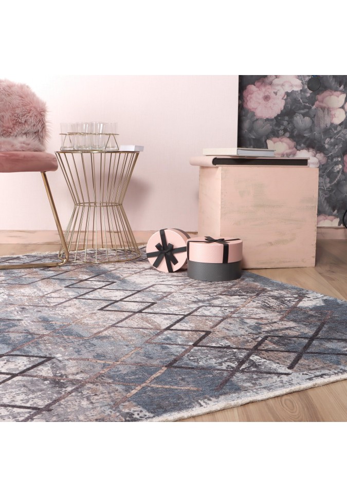 Tapis Multicouleur Intérieur Extérieur Forme Géométrique Coton Recyclé