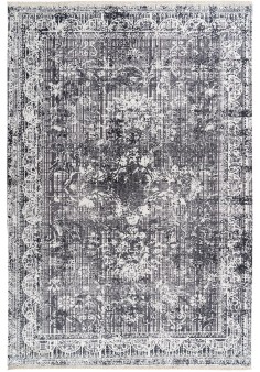 Tapis Gris Style Vintage Intérieur Extérieur en Coton Recyclé