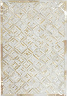 Tapis Cuir Ivoire Or Spark