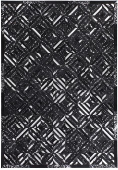 Tapis Cuir Noir Argent - Spark 410