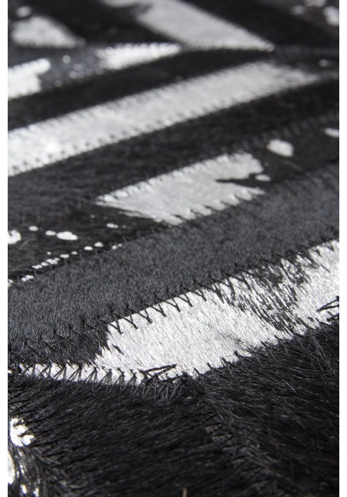 Tapis Cuir Noir Argent - Spark 410