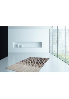 Tapis en Cuir Gris, Souple Fait main, Tapis Peau de vache Patchwork 2