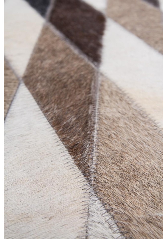 Tapis en Cuir Gris, Souple Fait main, Tapis Peau de vache Patchwork