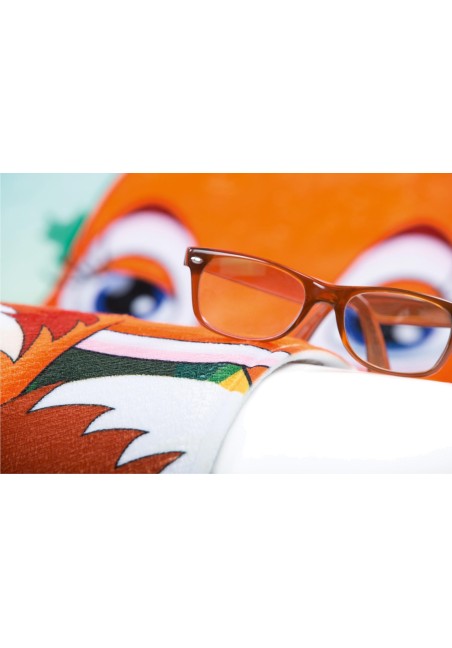 Tapis d'enfant rouge avec les animaux de la forêt de taille 100x150cm