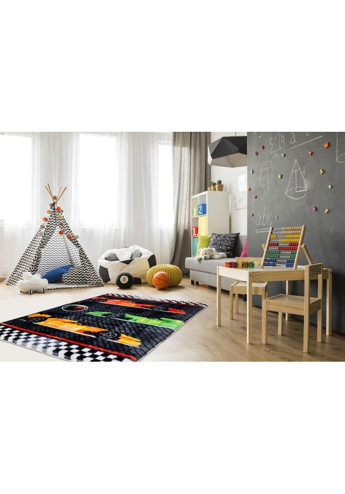 Tapis de voiture de course pour petit garçon