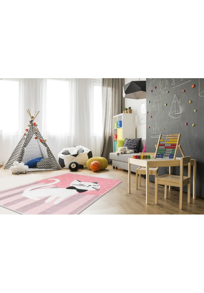 Tapis Chaton Rose