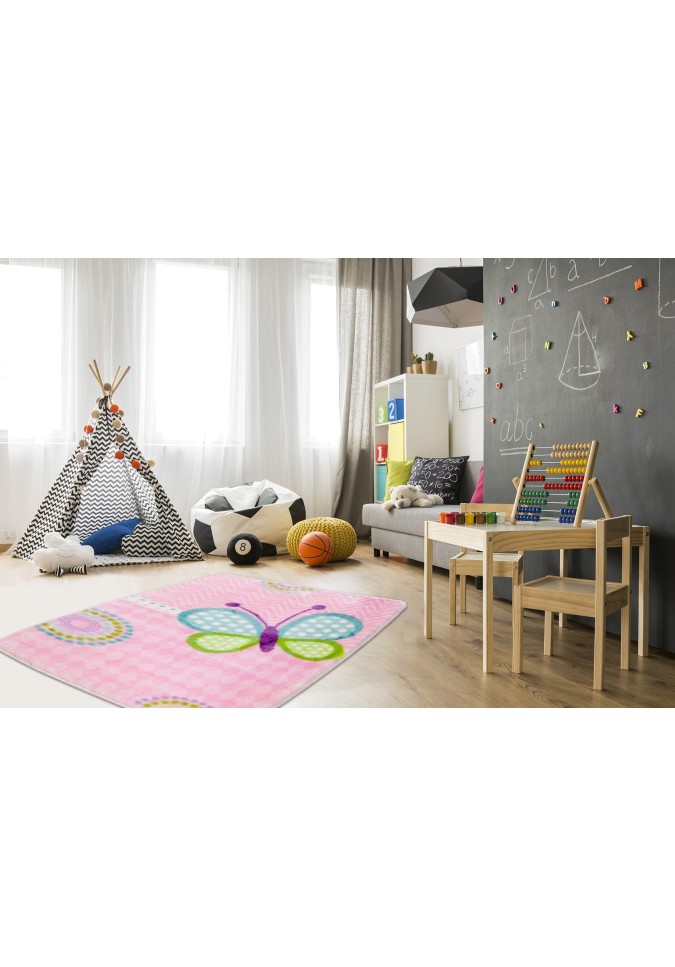 Tapis Papillon Rose