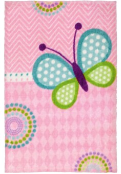 Tapis Papillon Rose